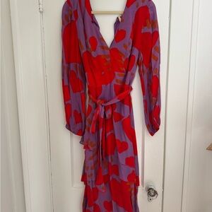 FARM Rio Wild Hearts Layered Midi Dress